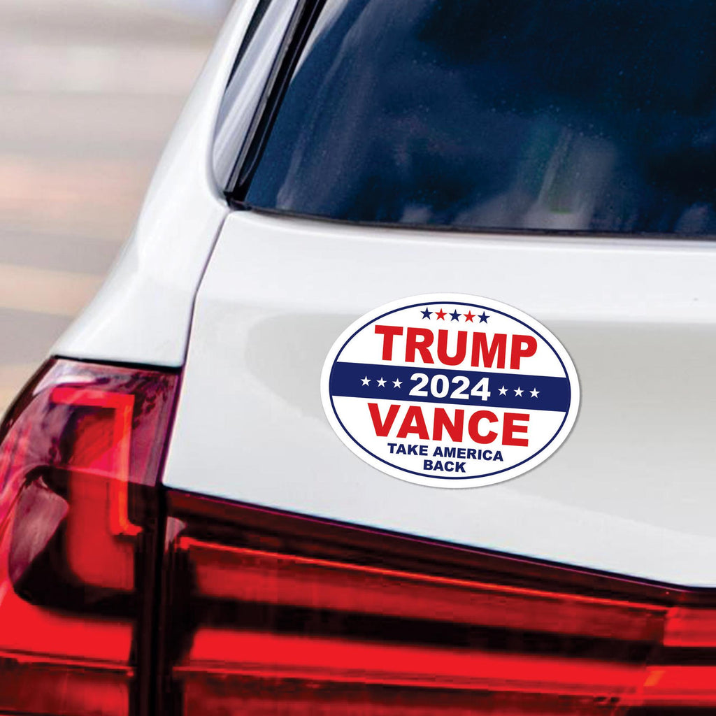 Trump Vance 2024 Magnet, Take America Back, Trump For President 2024 Car Magnet, Trump Magnet, Trump 2024 Vehicle Magnet, 6" x 4.5"