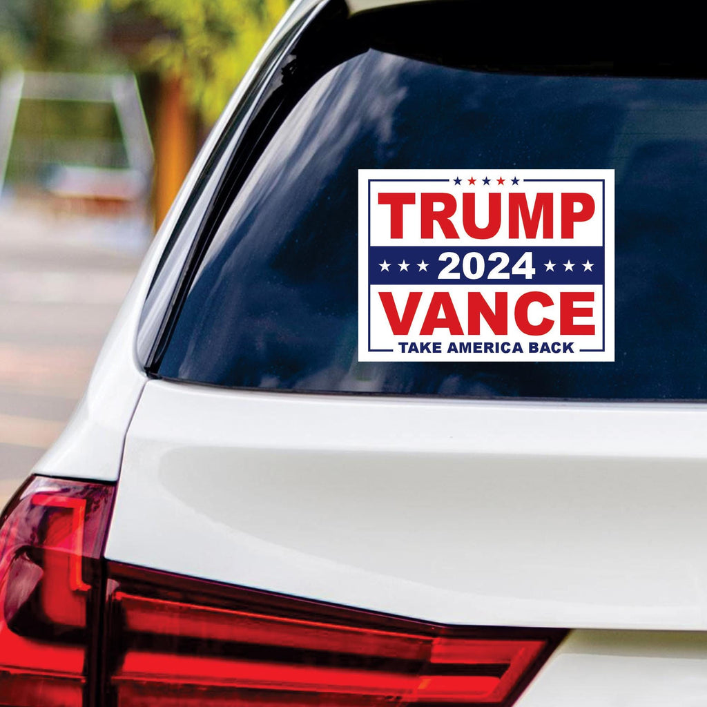 Trump Vance 2024 Sticker Vinyl Decal, Trump 2024 Vinyl Sticker, 2024 Election, Take America Back, Trump Campaign Bumper Sticker, 6" x 4.5"