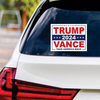 Trump Vance 2024 Sticker Vinyl Decal, Trump 2024 Vinyl Sticker, 2024 Election, Take America Back, Trump Campaign Bumper Sticker, 6" x 4.5"