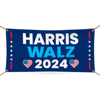 Harris Walz 2024 Banner Sign, 13 Oz Kamala Harris For President 2024, 2024 President Election Harris Vinyl Banner with Metal Grommets