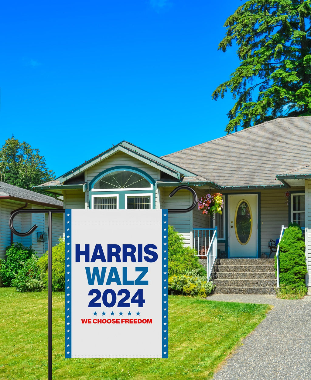 Harris Walz 2024 Garden Flag - 12x18 Inch Double Sided, Childless Cat Ladies Flag, Harris For President 2024 Flag, Madam President Flag