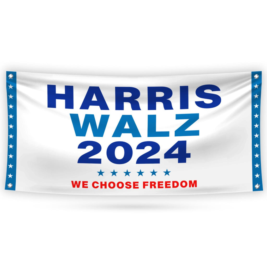Harris Walz Obviously 2024 Banner Sign, 13 Oz Harris For President 2024, 2024 President Election Harris Vinyl Banner with Metal Grommets