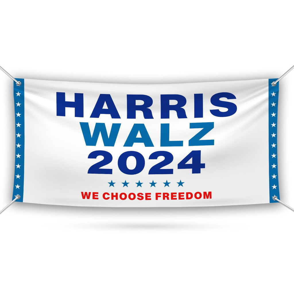 Harris Walz Obviously 2024 Banner Sign, 13 Oz Harris For President 2024, 2024 President Election Harris Vinyl Banner with Metal Grommets