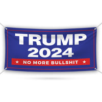 Trump Vance 2024 Banner Sign, 13 Oz Waterproof No More Bullshit, President 2024, Take American Back Vinyl Banner with Metal Grommets