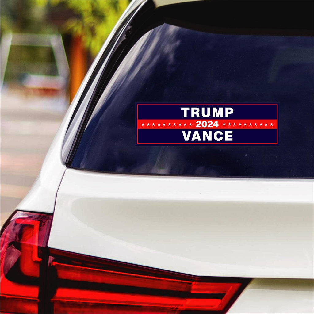 Trump Vance 2024 Sticker Vinyl Decal, Trump 2024 Vinyl Sticker, 2024 Election, Take America Back, Trump Campaign Bumper Sticker, 10" x 3"