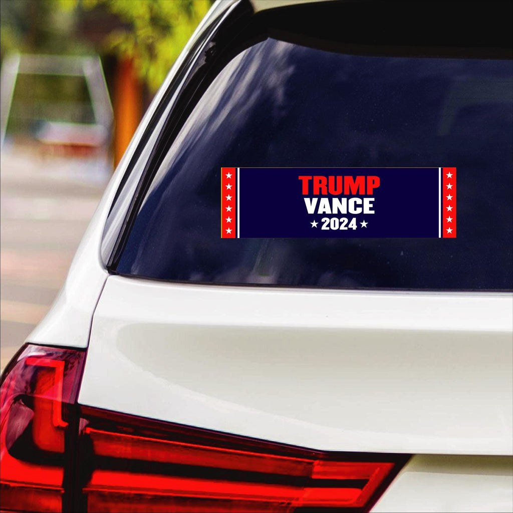 Trump Vance 2024 Sticker Vinyl Decal, Trump 2024 Vinyl Sticker, 2024 Election, Take America Back, Trump Campaign Bumper Sticker, 10" x 3"