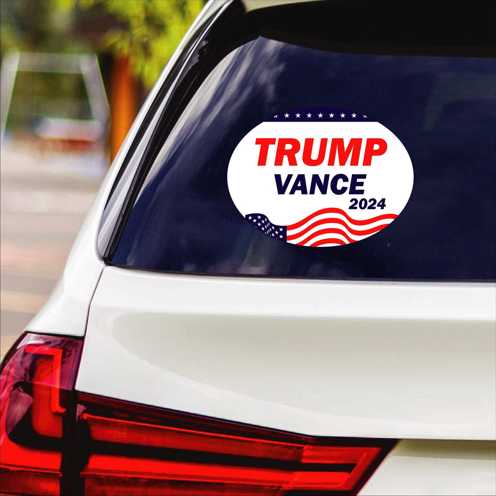 Trump Vance 2024 Sticker Vinyl Decal, Trump 2024 Vinyl Sticker, 2024 Election, Take America Back, Trump Campaign Bumper Sticker, 6" x 4.5"
