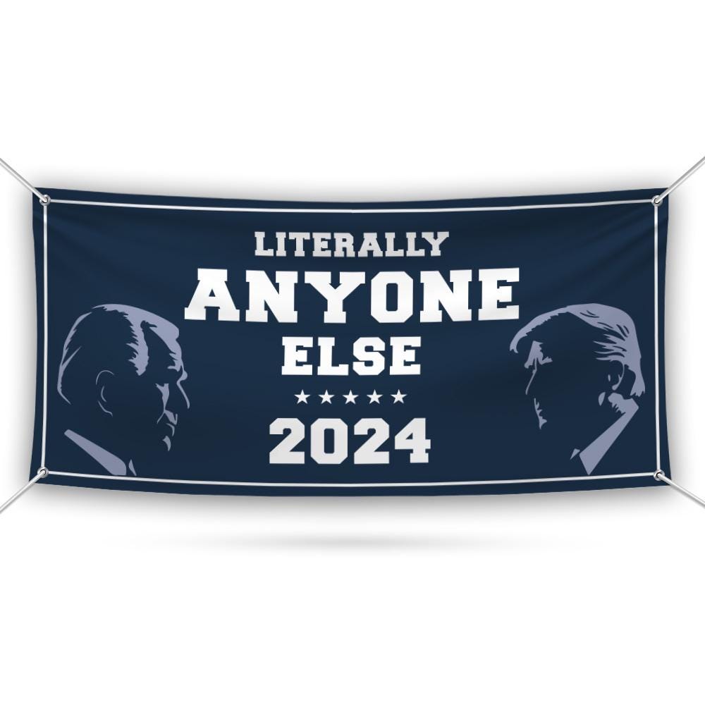 Anyone Else for President Banner Sign, 13 Oz Presidential Election 2024, Funny Anyone Else Vinyl Banner with Metal Grommets