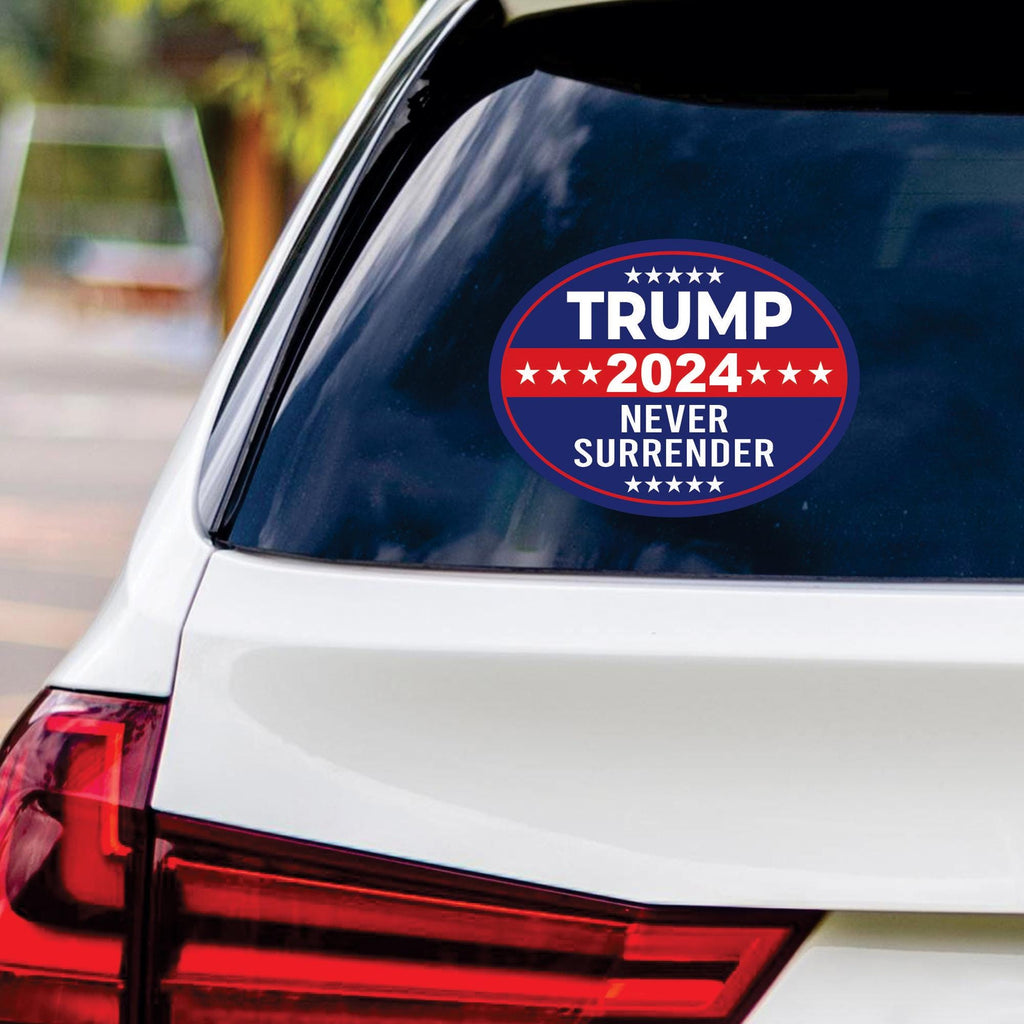 Trump 2024 Sticker Vinyl Decal - Still Standing, Trump Vance, Trump Never Surrender, Trump Fight, Election 2024 Bumper Sticker - 6" x 4.5"