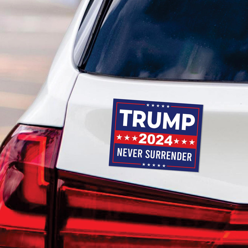 Trump 2024 Magnet, Take America Back, Still Standing, Trump Vance Car Magnet, Never Surrender, Trump Fight, Election 2024 Magnet, 6" x 4.5"