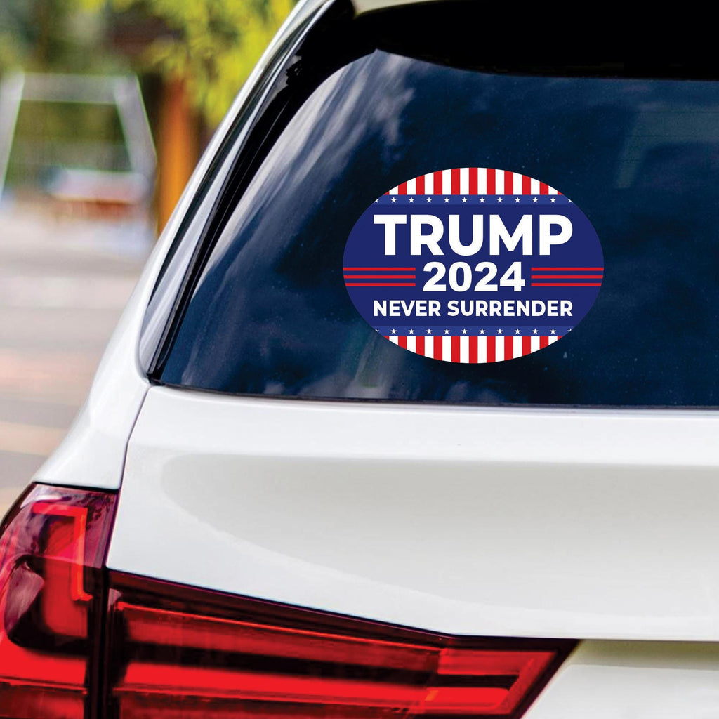 Trump 2024 Sticker Vinyl Decal - Still Standing, Trump Vance, Trump Never Surrender, Trump Fight, Election 2024 Bumper Sticker - 6" x 4.5"