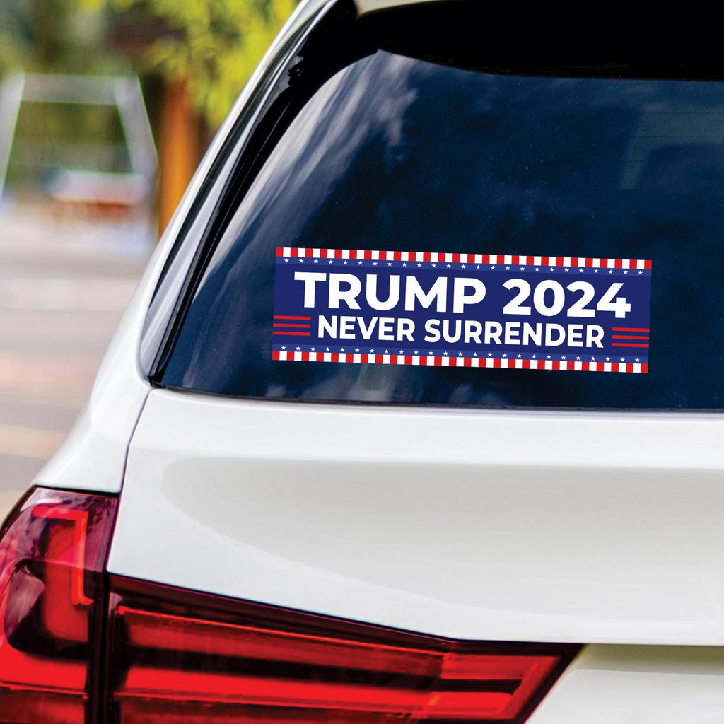 Trump 2024 Sticker Vinyl Decal - Still Standing, Trump Vance, Trump Never Surrender, Trump Fight, Election 2024 Bumper Sticker - 10" x 3"