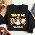 Teacher Halloween Sweatshirt, Trick or Teach Sweatshirt, Spooky Teacher Sweatshirt, Teacher Halloween Gift, Ghost Halloween Teacher Shirt