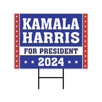Kamala Harris 2024 Yard Sign - Coroplast Kamala Harris For President 2024 Lawn Sign, 2024 President Election Harris Signs with Metal H-Stake