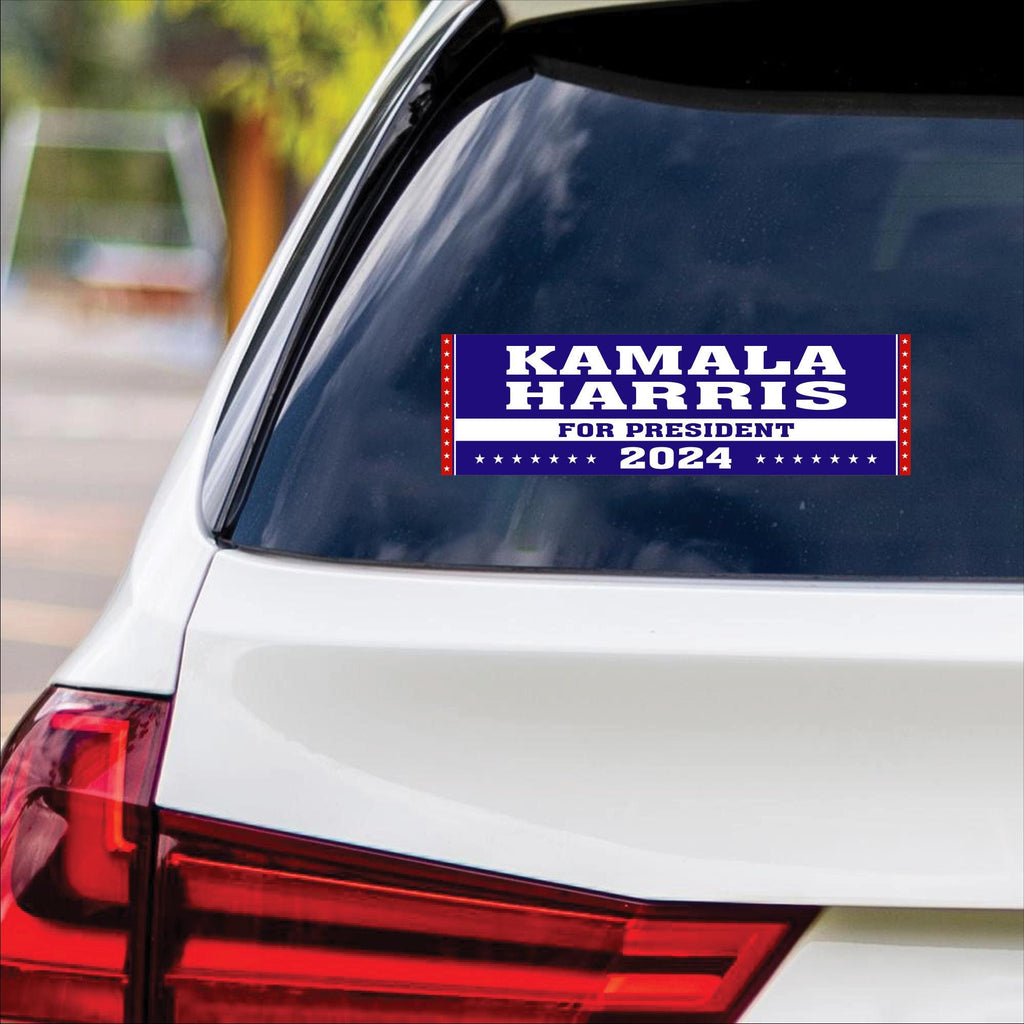 Kamala Harris 2024 Sticker Vinyl Decal, Harris For President 2024 Vinyl Sticker, Madam President, Election Harris Bumper Sticker - 10" x 3"