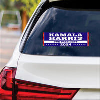 Kamala Harris 2024 Sticker Vinyl Decal, Harris For President 2024 Vinyl Sticker, Madam President, Election Harris Bumper Sticker - 10" x 3"
