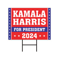Kamala Harris 2024 Yard Sign - Coroplast Kamala Harris For President 2024 Lawn Sign, 2024 President Election Harris Signs with Metal H-Stake