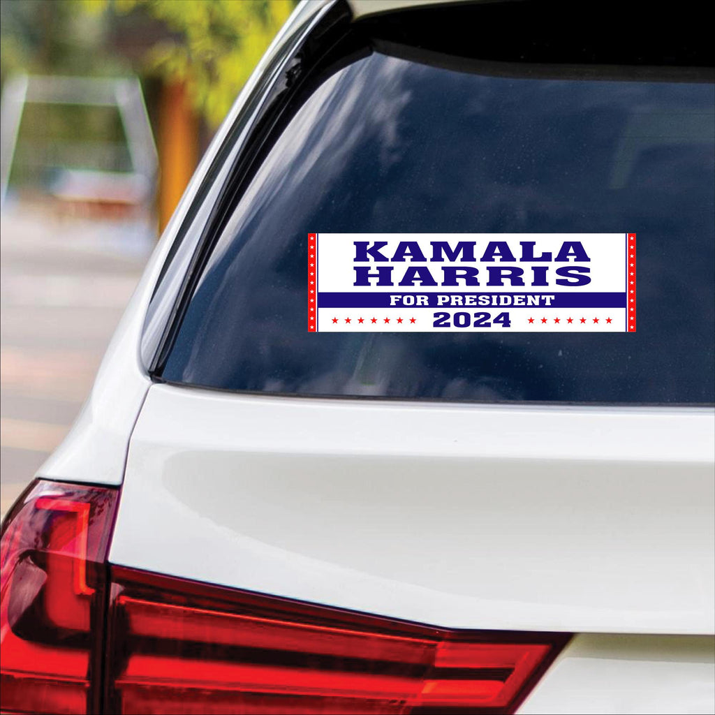Kamala Harris 2024 Sticker Vinyl Decal, Harris For President 2024 Vinyl Sticker, Madam President, Election Harris Bumper Sticker - 10" x 3"