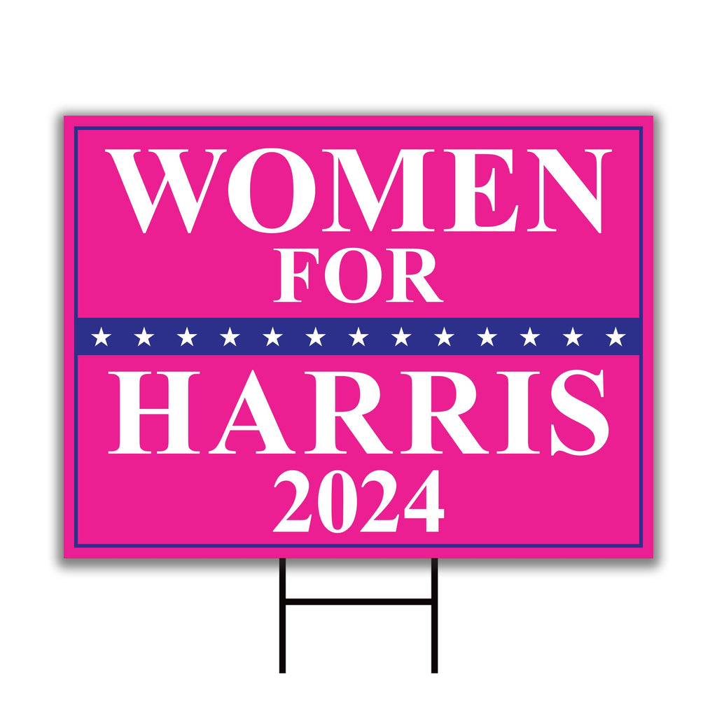 Kamala Harris 2024 Yard Sign - Coroplast Harris For President 2024 Lawn Sign, Election 2024, Women for Harris Signs with Metal H-Stake