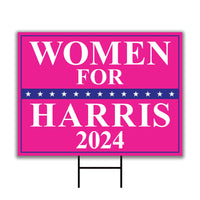 Kamala Harris 2024 Yard Sign - Coroplast Harris For President 2024 Lawn Sign, Election 2024, Women for Harris Signs with Metal H-Stake