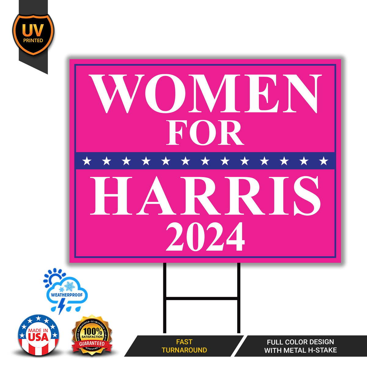 Kamala Harris 2024 Yard Sign - Coroplast Harris For President 2024 Law ...
