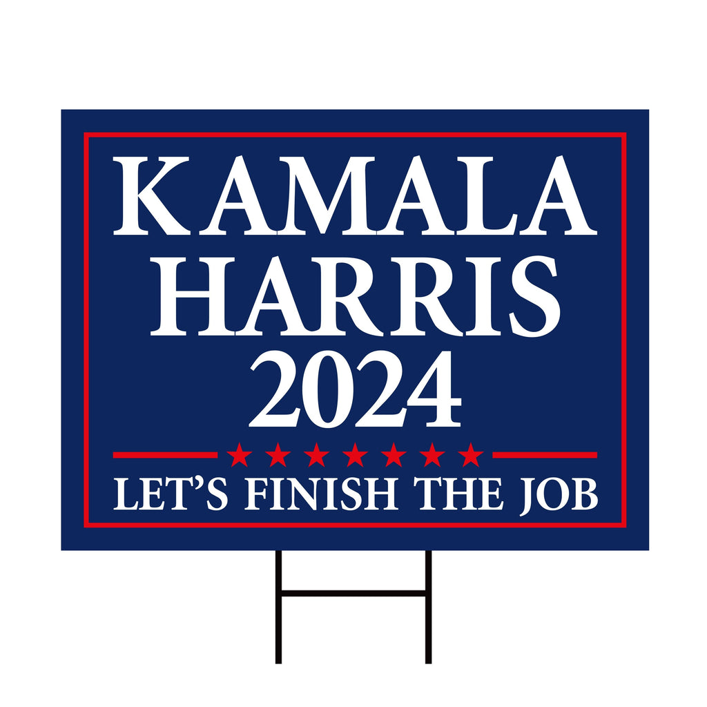 Kamala Harris 2024 Yard Sign - Coroplast Kamala Harris For President 2024 Lawn Sign, 2024 President Election Harris Signs with Metal H-Stake
