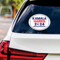 Kamala Harris 2024 Sticker Vinyl Decal, Harris For President 2024 Vinyl Sticker, Madam President, Election Harris Bumper Sticker - 6" x 4.5"