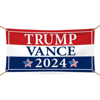 Trump Vance 2024 Banner Sign, 13 Oz Heavy Duty Waterproof Trump For President 2024, Take American Back Vinyl Banner with Metal Grommets