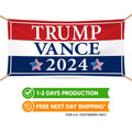 Trump Vance 2024 Banner Sign, 13 Oz Heavy Duty Waterproof Trump For President 2024, Take American Back Vinyl Banner with Metal Grommets