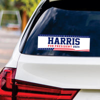 Kamala Harris 2024 Sticker Vinyl Decal, Harris For President 2024 Vinyl Sticker, Madam President, Election Harris Bumper Sticker - 10" x 3"