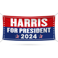 Kamala Harris 2024 Banner Sign, 13 Oz Kamala Harris For President 2024, President Election 2024, Harris Vinyl Banner with Metal Grommets
