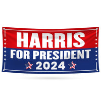 Kamala Harris 2024 Banner Sign, 13 Oz Kamala Harris For President 2024, President Election 2024, Harris Vinyl Banner with Metal Grommets