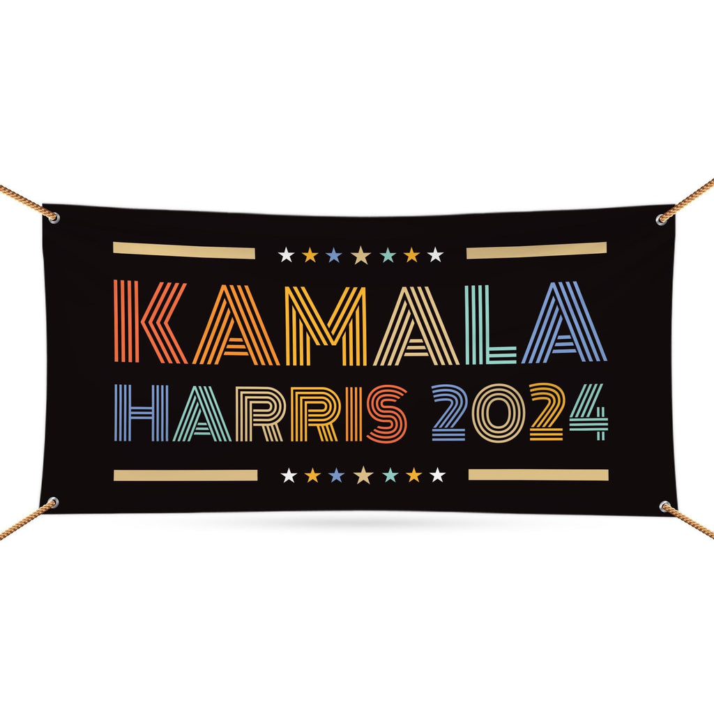 Kamala Harris 2024 Banner Sign, 13 Oz Kamala Harris For President 2024, President Election 2024, Harris Vinyl Banner with Metal Grommets