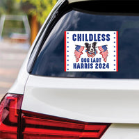 Kamala Harris 2024 Sticker Vinyl Decal, Harris For President 2024 Vinyl Sticker, Election, Childless Dog Ladies Bumper Sticker - 6" x 4.5"