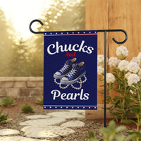 Kamala 2024 Chucks and Pearls Garden Flag - 12x18 Inch Double Sided, Harris Walz 2024 Flag, Harris For President Flag, Madam President Flag