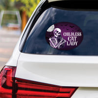 Childless Cat Lady Sticker Vinyl Decal, Harris For President 2024 Vinyl Sticker, Election 2024 Skeleton Halloween Bumper Sticker - 6" x 4.5"