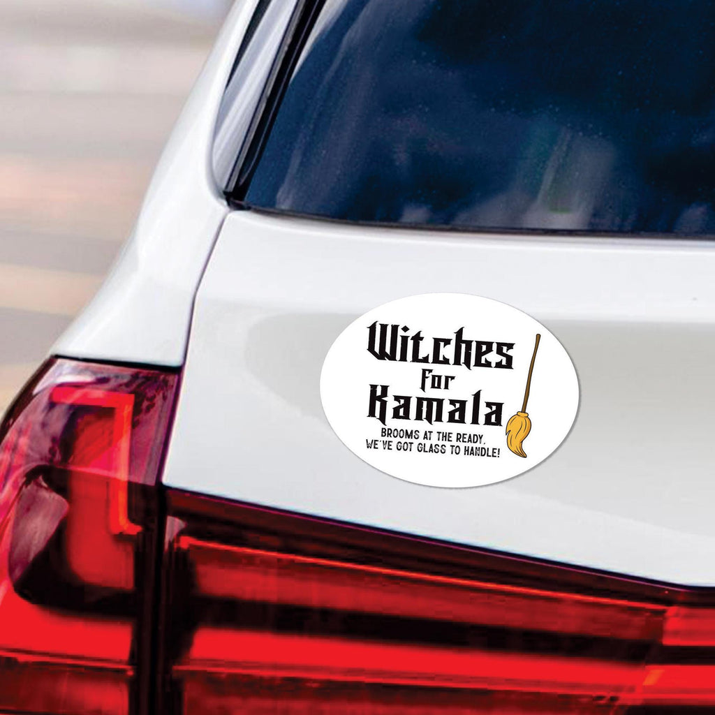 Witches for Kamala Car Magnet, Harris For President 2024 Vehicle Magnet, I'm With Her, Halloween Witch, Madam President Magnet, 6" x 4.5"