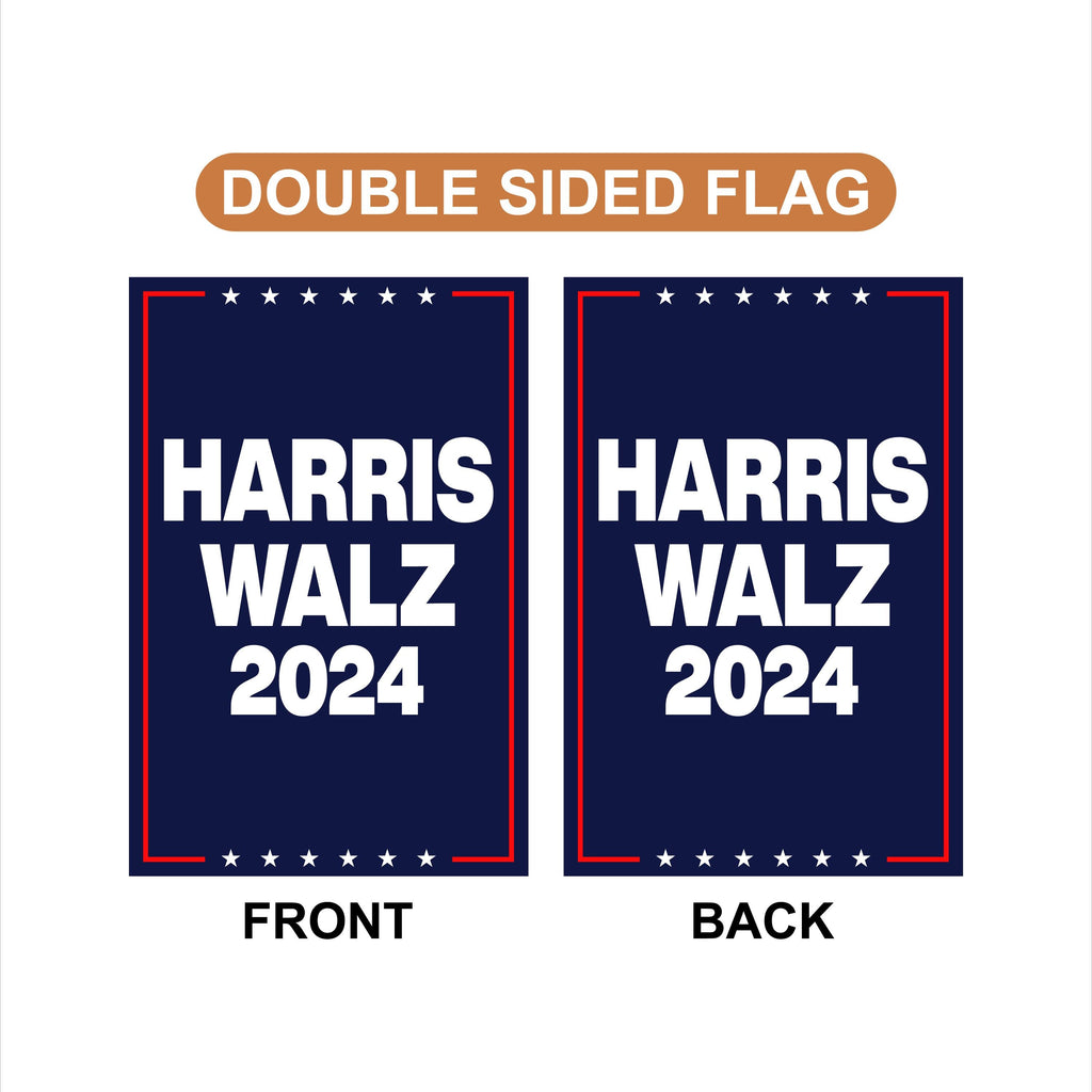 Harris Walz 2024 Garden Flag - 12x18 Inch Double Sided, Childless Cat Ladies Flag, Harris For President 2024 Flag, Madam President Flag