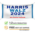 Harris Walz Obviously 2024 Banner Sign, 13 Oz Harris For President 2024, 2024 President Election Harris Vinyl Banner with Metal Grommets