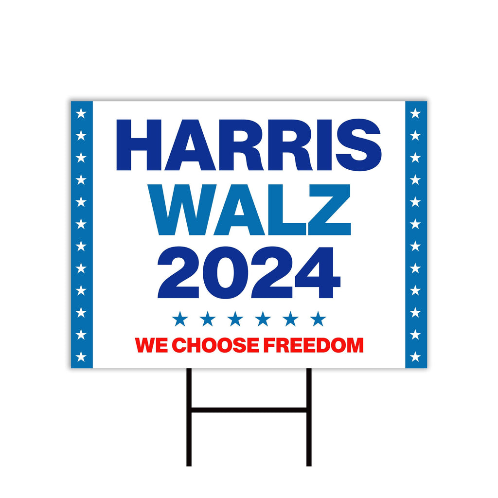 Harris Walz 2024 Obviously Yard Sign - Coroplast Harris For President 2024 Lawn Sign, President Election Obviously Signs with Metal H-Stake