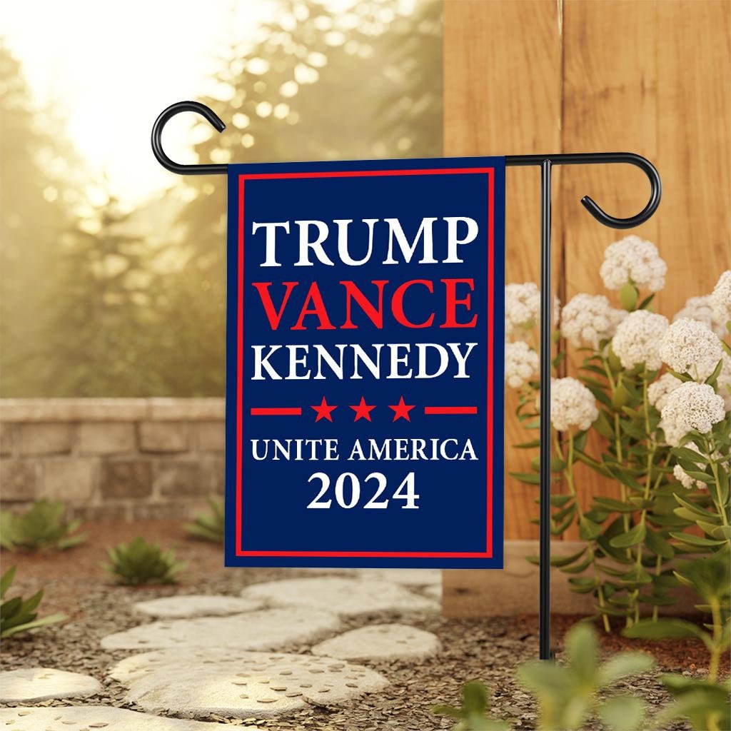 Trump Vance Kennedy 2024 Garden Flag - 12x18 Inch Double Sided, Trump Vance 2024 Flag, Unite America 2024 Flag, Trump 2024 Flag
