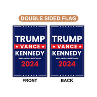 Trump Vance Kennedy 2024 Garden Flag - 12x18 Inch Double Sided, Trump Vance 2024 Flag, Unite America 2024 Flag, Trump 2024 Flag