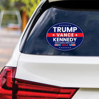 Trump Vance Kennedy 2024 Sticker Decal, Unite America 2024 Vinyl Sticker, Take America Back, Trump Vance 2024 Bumper Sticker, 6" x 4.5"