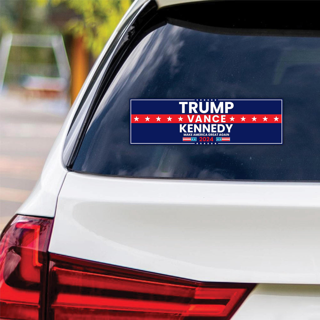 Trump Vance Kennedy 2024 Sticker Vinyl Decal, Unite America 2024 Vinyl Sticker, Take America Back, Trump Vance 2024 Bumper Sticker, 10" x 3"