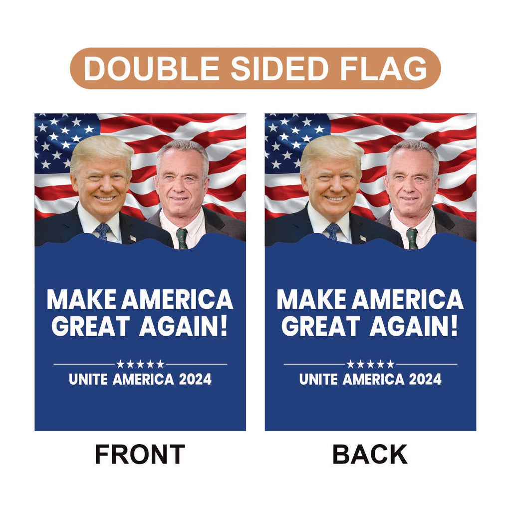 12x18 Trump 2024 Make America Great Again! Blue Double Sided 12x18 Poly Flag 12x18 Trump 2024 Make America Great Again! Blue Double Sided 12x18 Poly Flag