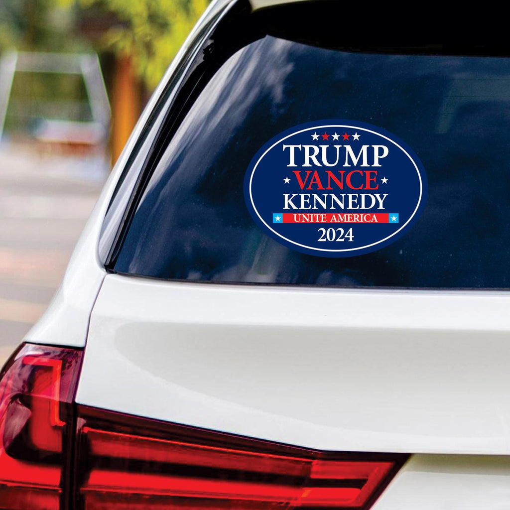 Trump Vance Kennedy 2024 Sticker Decal, Unite America 2024 Vinyl Sticker, Take America Back, Trump Vance 2024 Bumper Sticker, 6" x 4.5"