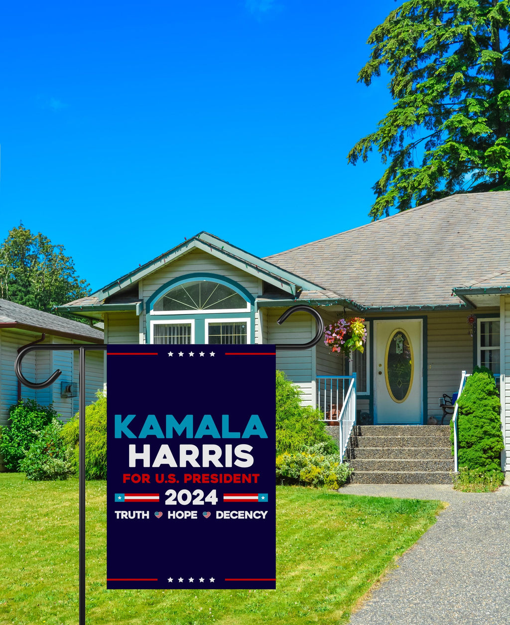 Kamala Harris Walz Obviously Garden Flag - 12x18 Inch Double Sided, Childless Cat Lady Flag, Harris For President 2024, Madam President Flag