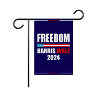 Harris Walz Freedom 2024 Garden Flag - 12x18 Inch Double Sided, Childless Cat Lady Flag, Kamala Harris For President, Madam President Flag
