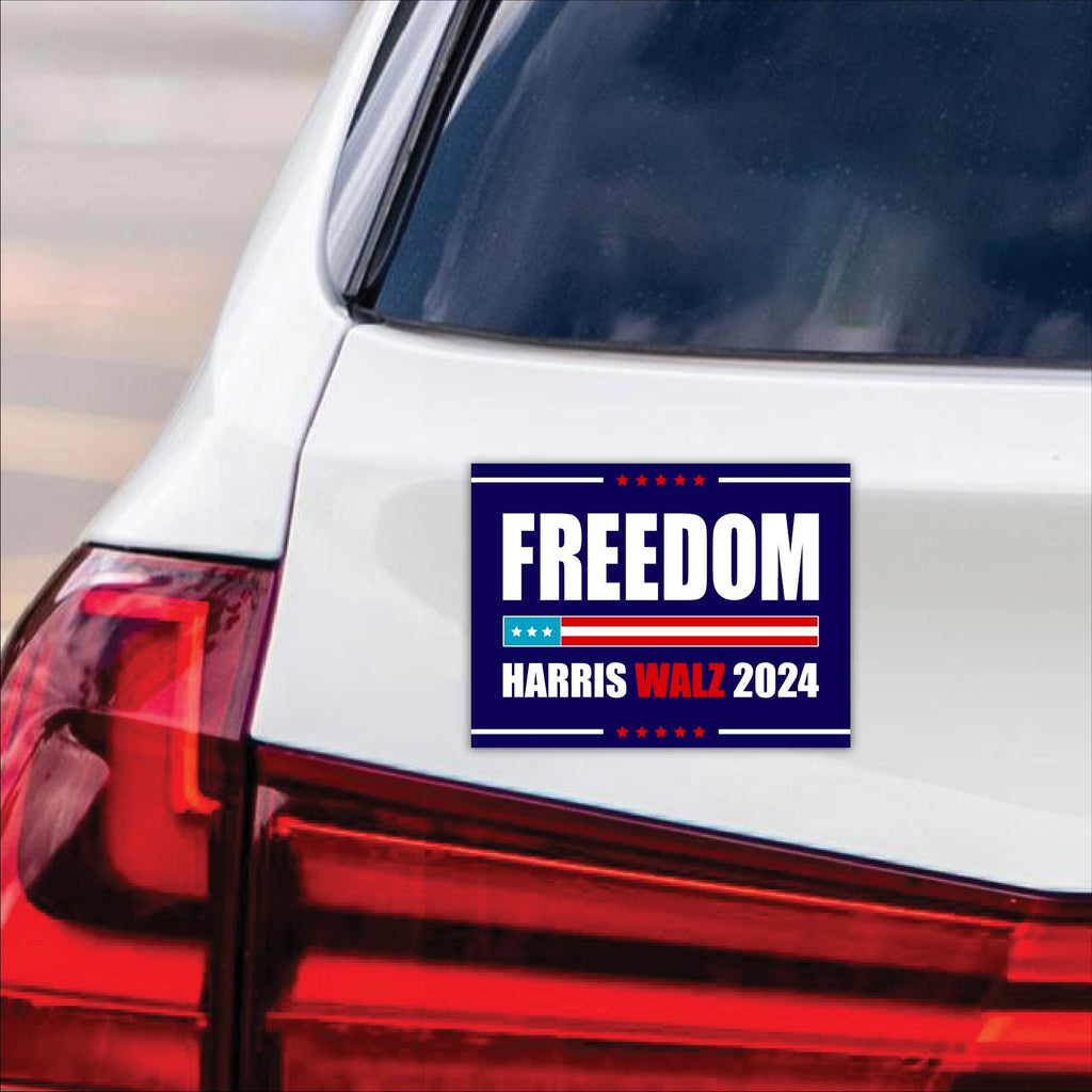 Harris Walz 2024 Freedom Car Magnet, Harris For President 2024 Vehicle Magnet, 2024 President Election, Madam President Magnet, 6" x 4.5"