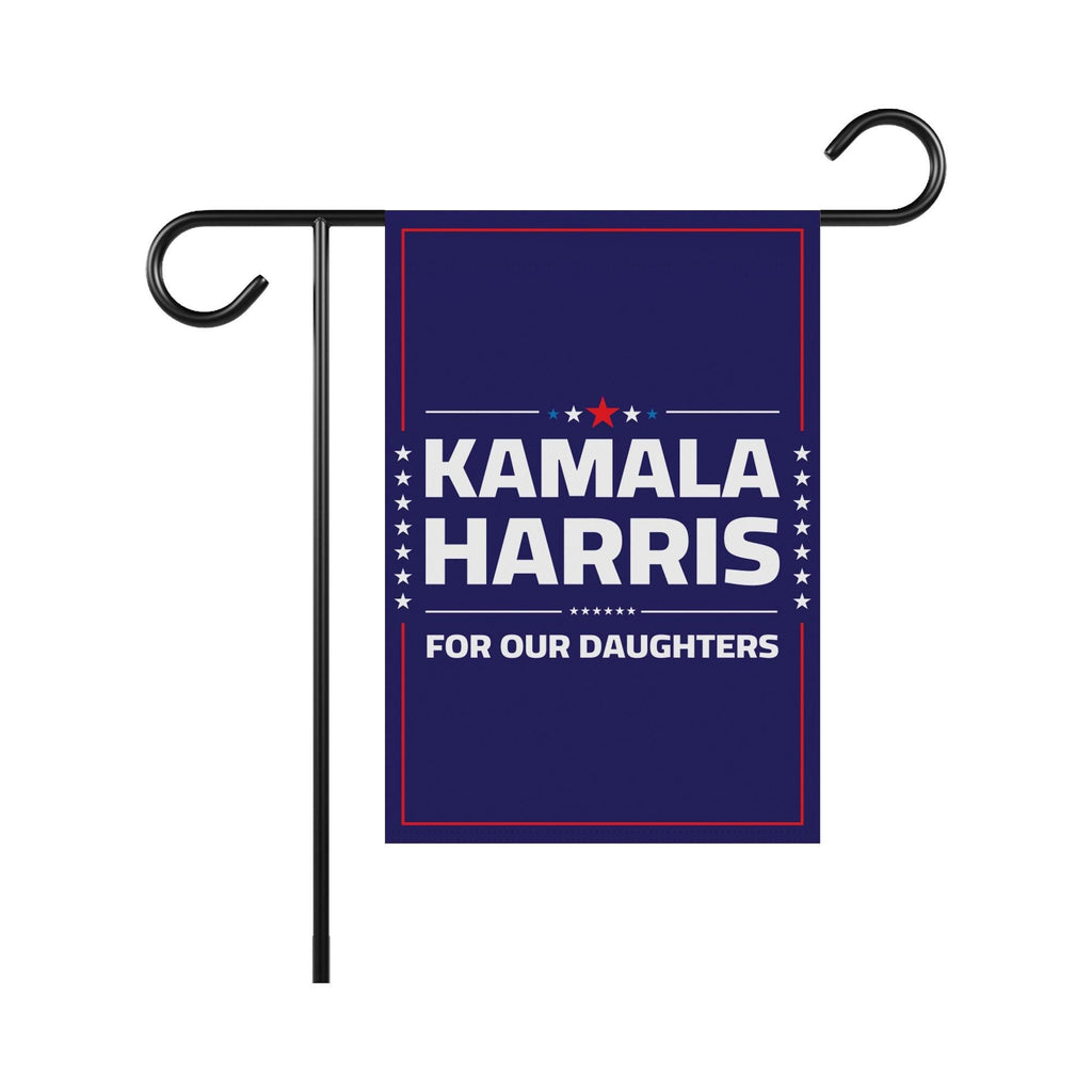 Harris Walz Freedom 2024 Garden Flag - 12x18 Inch Double Sided, For Our Daughters Flag, Kamala Harris For President, Madam President Flag